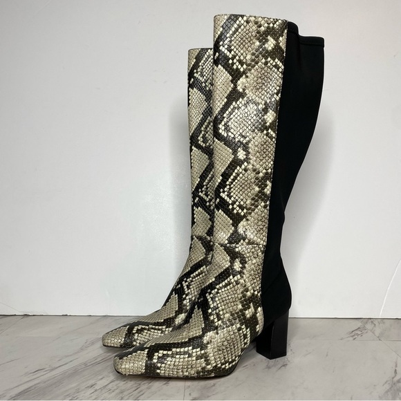 New! Good American The Statement Snakeskin Tall Boot 6 1/2 - Picture 13 of 13